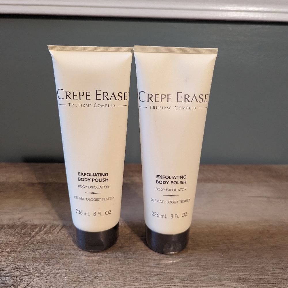 (2) CREPE ERASE Exfoliating Body Polish-8 fl oz NEW And SEALED!